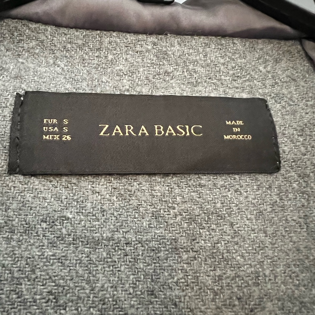 Zara Basic Coat Size Small
